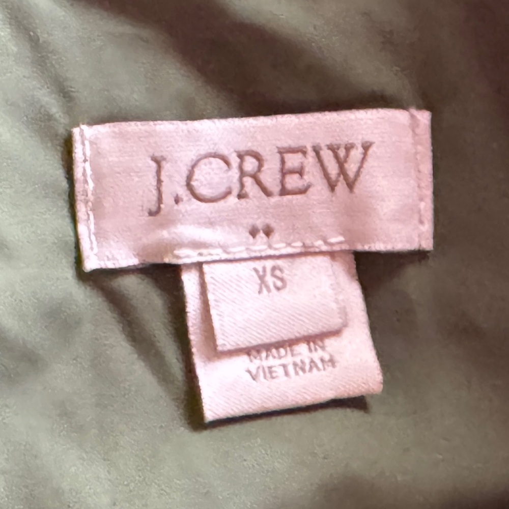 J. Crew Olive Green Quilted Puffer Vest Women 0 2 XS - Picture 9 of 10